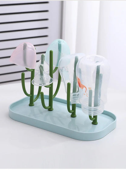 Baby Bottle Drying Rack – Removable ABS & PP Dry Sanitation Rack – Blue, Pink, Beige