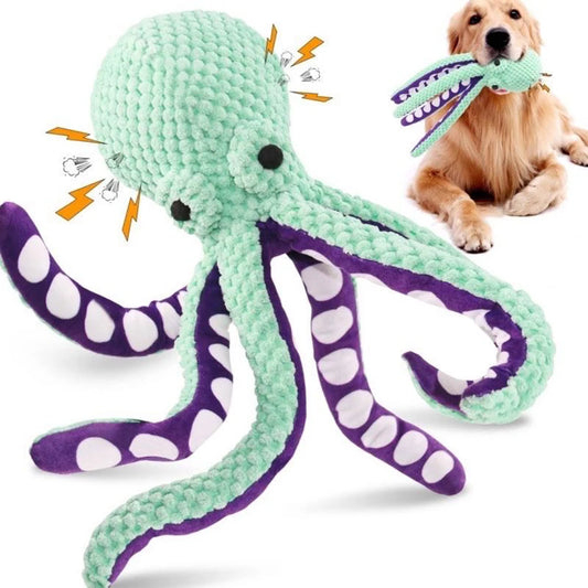 Plush Squeaky Dog Toy with Built-in Sounder – Soft Fleece Chew Toy, 11 × 8.5 × 32 cm