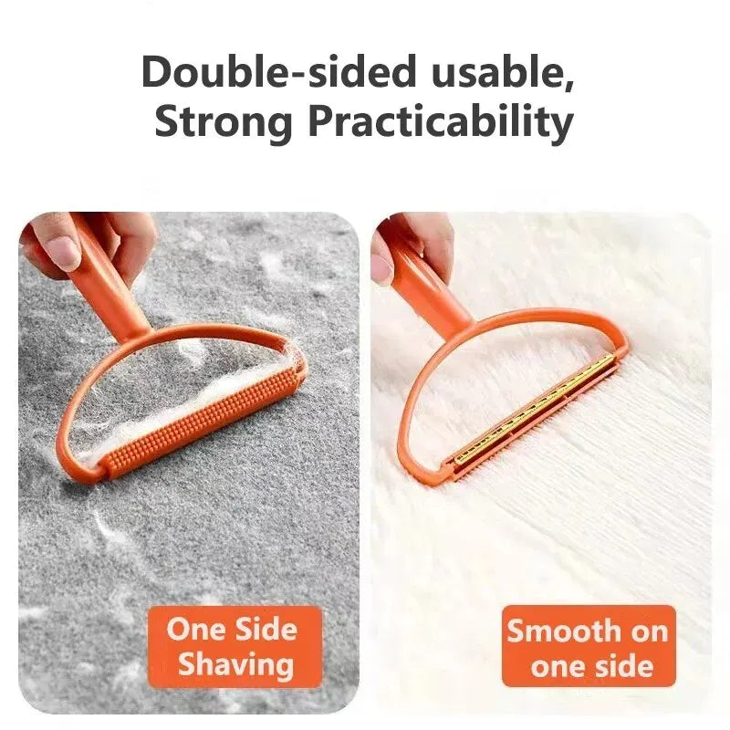 Portable Lint Remover Brush – Double-Sided Copper Blade for Pet Hair, Fabric & Carpet