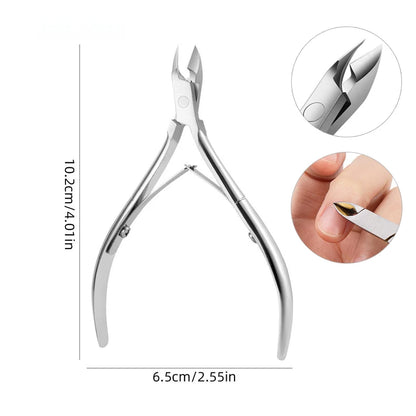 Professional Stainless Steel Nail Cuticle Nipper – Precision Clipper for Manicure & Pedicure