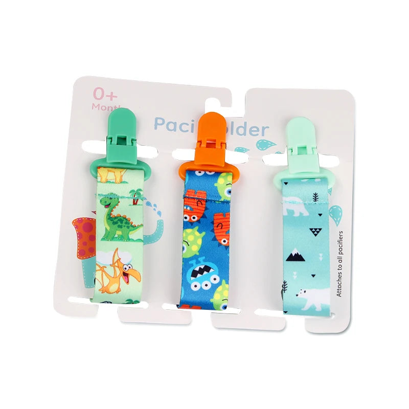 Baby Pacifier Clip Set – 3 Pieces Polyester Clips, 26 cm Length