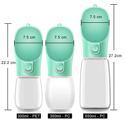 Portable Dog Water Bottle – Eco-Friendly PC Plastic Pet Water Dispenser with Lanyard – 300ml, 350ml, 550ml