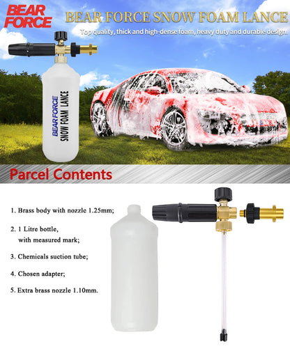 Foam Lance with 1L Bottle – Compatible with Karcher K2 to K7 Pressure Washers