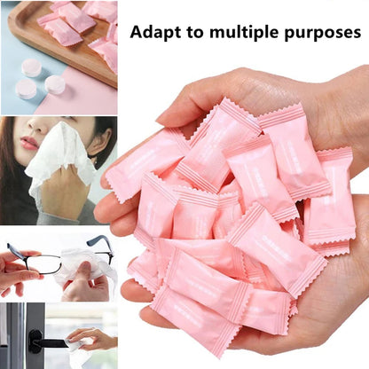 Disposable Mini Compressed Face Towels – Quick Absorb Non-Woven Travel Wipes, 20/50 pcs