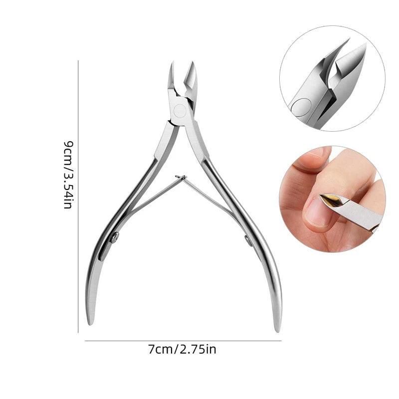 Professional Stainless Steel Nail Cuticle Nipper – Precision Clipper for Manicure & Pedicure