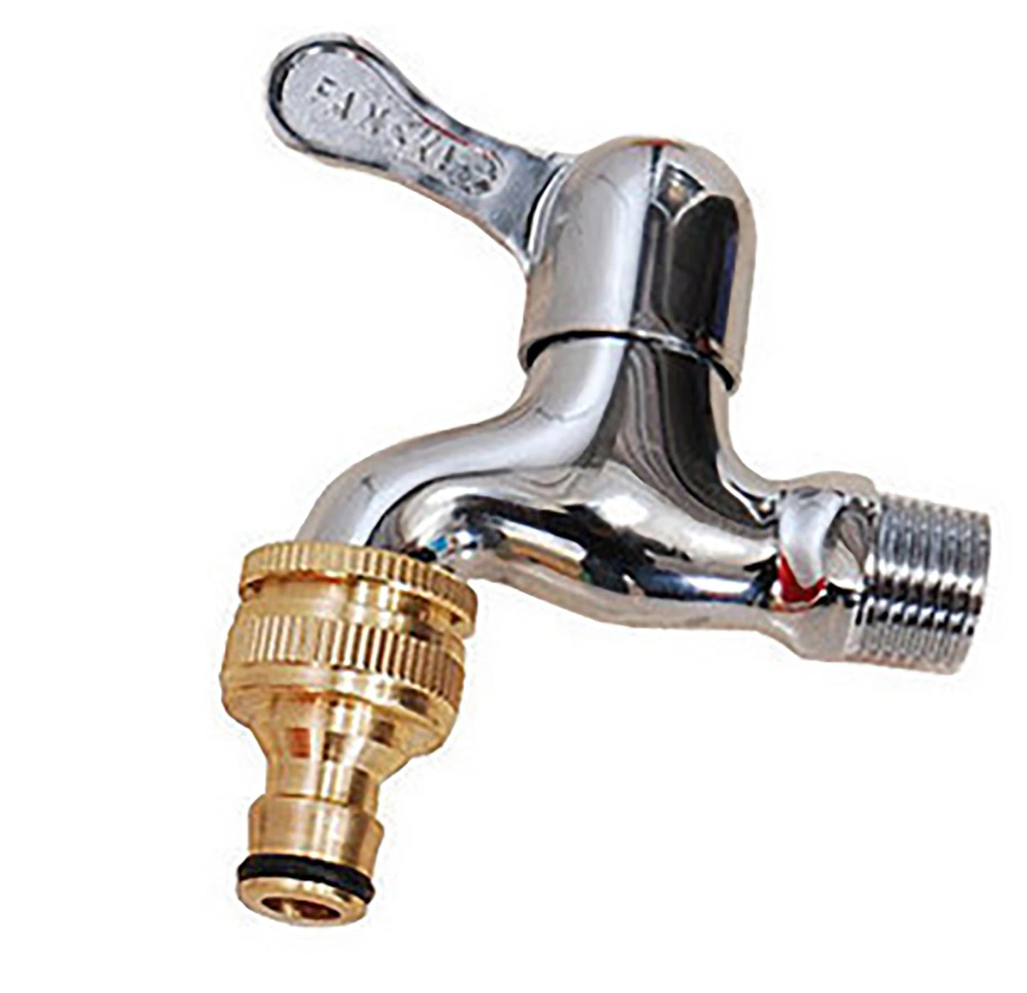 Brass Nipple Quick Connector – 1/2" to 3/4" Threaded Tap Adapter for Garden Hose & Washing Equipment