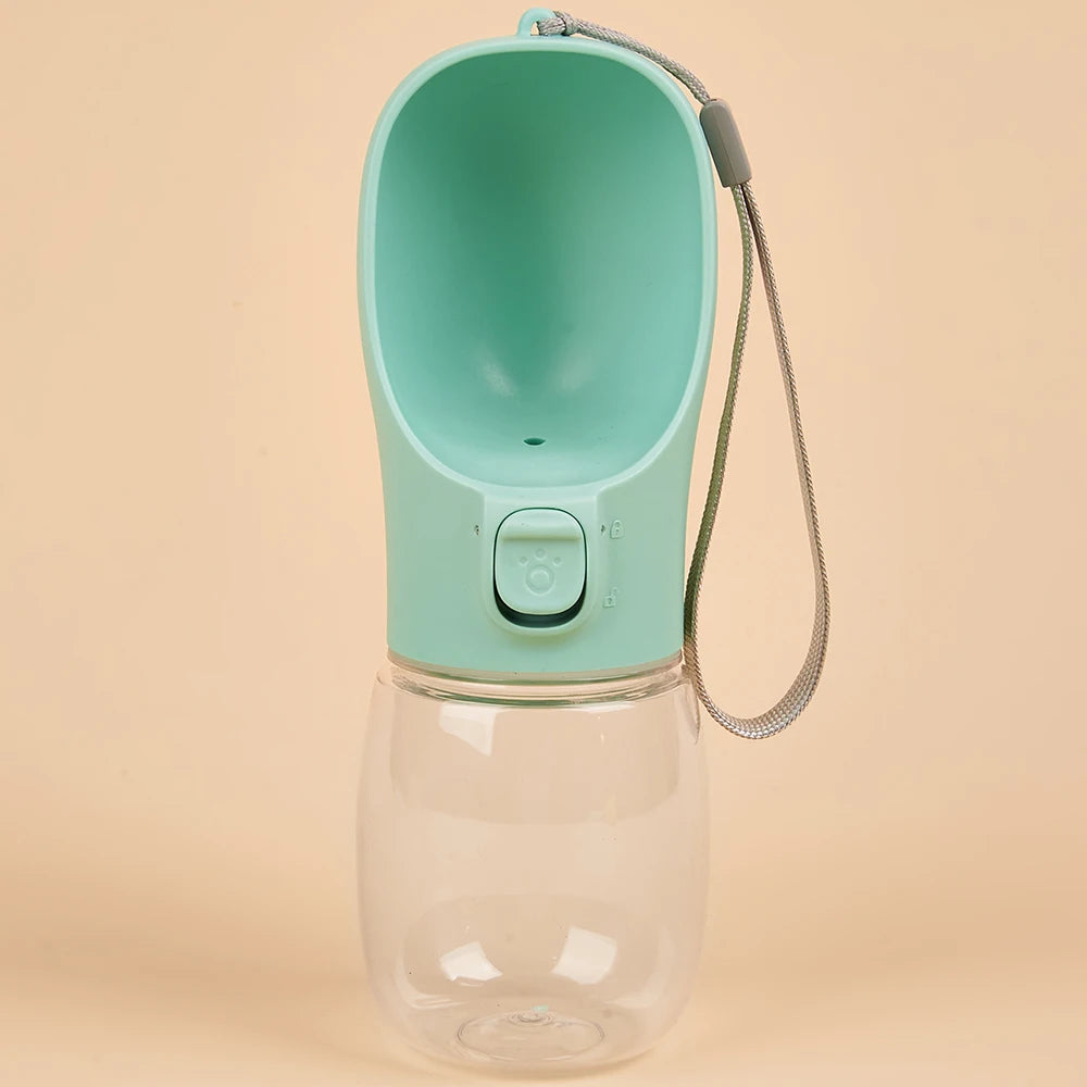 Portable Dog Water Bottle – Eco-Friendly PC Plastic Pet Water Dispenser with Lanyard – 300ml, 350ml, 550ml