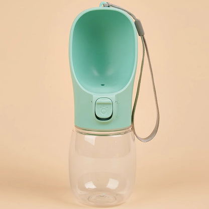Portable Dog Water Bottle – Eco-Friendly PC Plastic Pet Water Dispenser with Lanyard – 300ml, 350ml, 550ml
