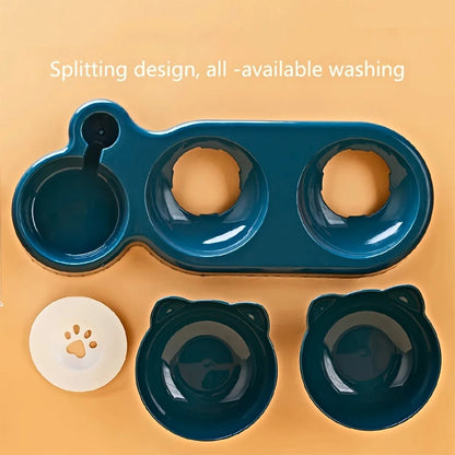 Rounded Plastic Cat Water Dispenser – Easy-Use Pet Drinking Fountain