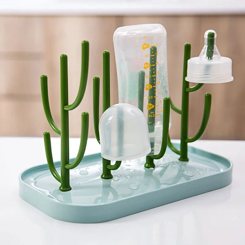Baby Bottle Drying Rack – Removable ABS & PP Dry Sanitation Rack – Blue, Pink, Beige