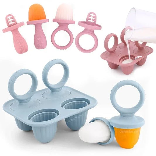 Silicone Baby Food Storage Box – Four-Lattice Design, Safe and BPA-Free