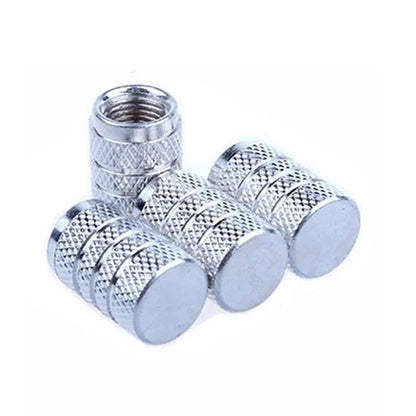 Aluminium Wheel Air Valve Covers – 4pcs Set with O-Ring Seal, Multi-Color