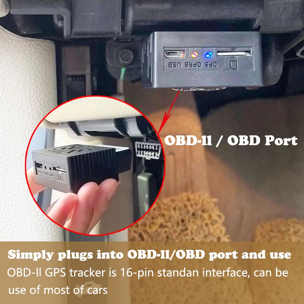 Universal OBD GPS Vehicle Tracker with Backup Battery – Real-Time Car Locator