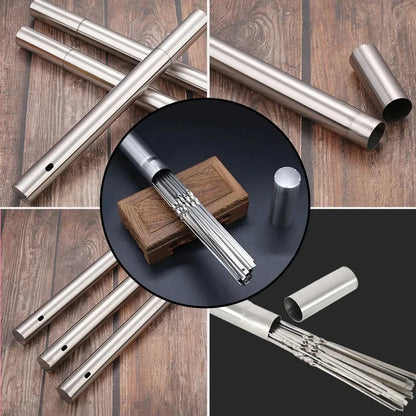 15-Pack Stainless Steel BBQ Skewers – 35cm Flat Reusable Grill Sticks for Meat, Vegetables, Camping
