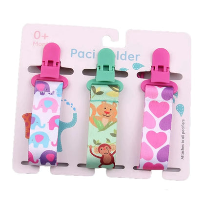 Baby Pacifier Clip Set – 3 Pieces Polyester Clips, 26 cm Length