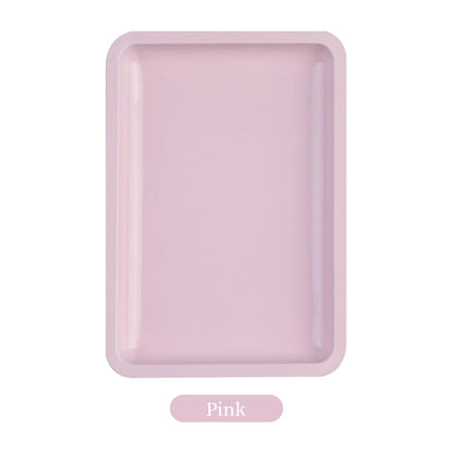Stainless Steel Nail Art Storage Tray – Durable Cosmetic Manicure Tool