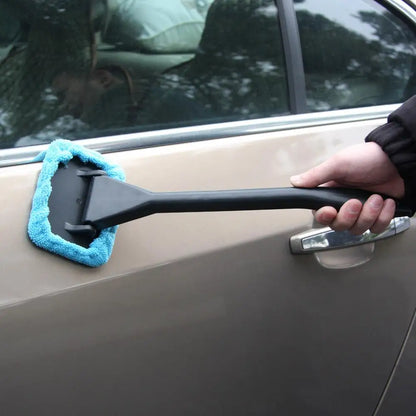 ALLOYSEED Car Window Windshield Cleaner – Microfiber with Long Handle and Pivoting Head