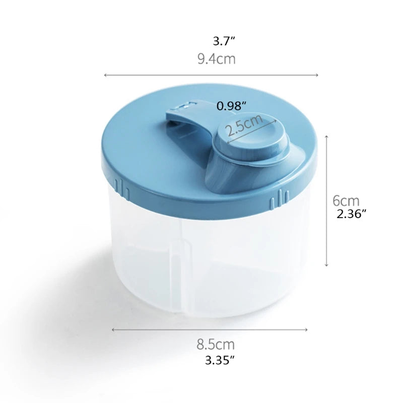 Baby Milk Powder Storage Box – 4-Grid Portable Milk Powder Dispenser – BPA-Free PP Plastic