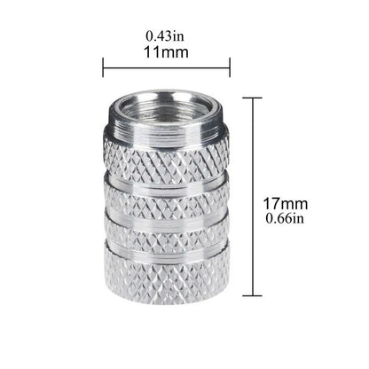 Aluminium Wheel Air Valve Covers – 4pcs Set with O-Ring Seal, Multi-Color