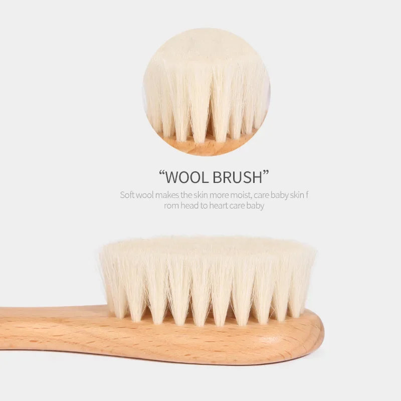 Soft Wool and Nylon Baby Comb – Gentle Hair Brush for Babies and Kids