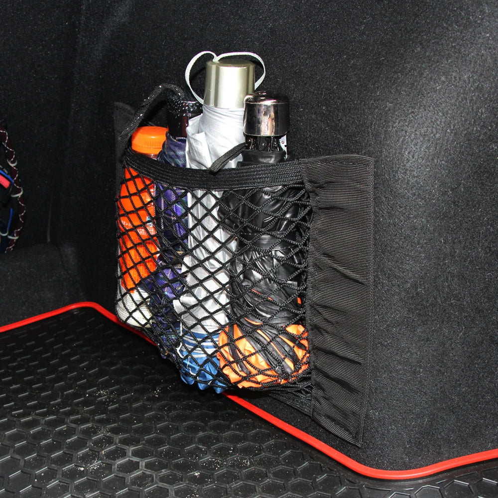 Universal Car Storage Net Organizer – 40×25 cm Interior Cargo Mesh Pocket